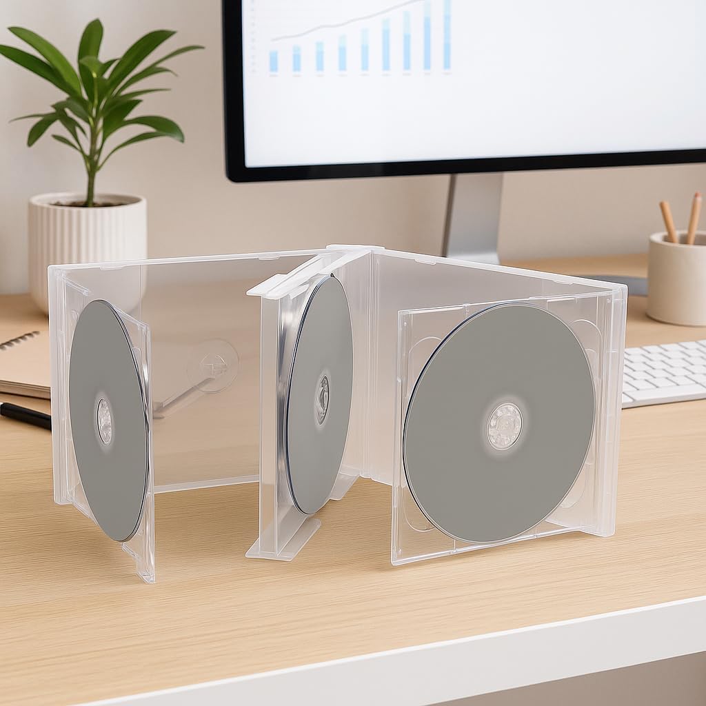 6 Way Brilliant Multi Cd Case - 24mm Spine - Games Cases - Vision warehouse