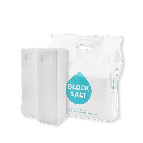 6 Salt Blocks for Water Softeners | Original Pure Grade A Food Quality Salt | 3 Bags, Securely Boxed | Each Bag Contains 2 Blocks | Efficient Softening Solution - Each block 4kgs - Games Cases - Vision warehouse