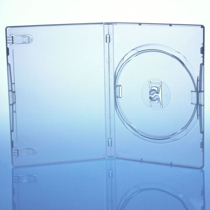 Amaray Single Clear DVD Case 14mm with Spine Clips - Games Cases - Vision warehouse