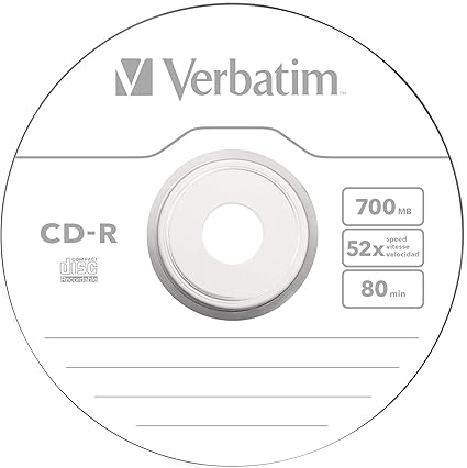 Verbatim CD-R Extra Protection 700MB CD Blanks - Ideal for Photo and Video Recording - Compatible with Any Conventional CD Drive - Pack of 10 Spindle - Games Cases - Vision warehouse