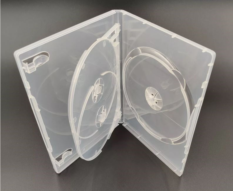 3 Way DVD Clear Case 14mm Spine - Games Cases - Vision warehouse
