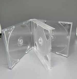 3 Way Multi CD Clear Jewel 22mm Spine - 50pcs - Games Cases - Vision warehouse