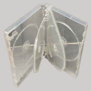 5 Way DVD Case Clear - 27mm Spine - 25 pcs - Games Cases - Vision warehouse