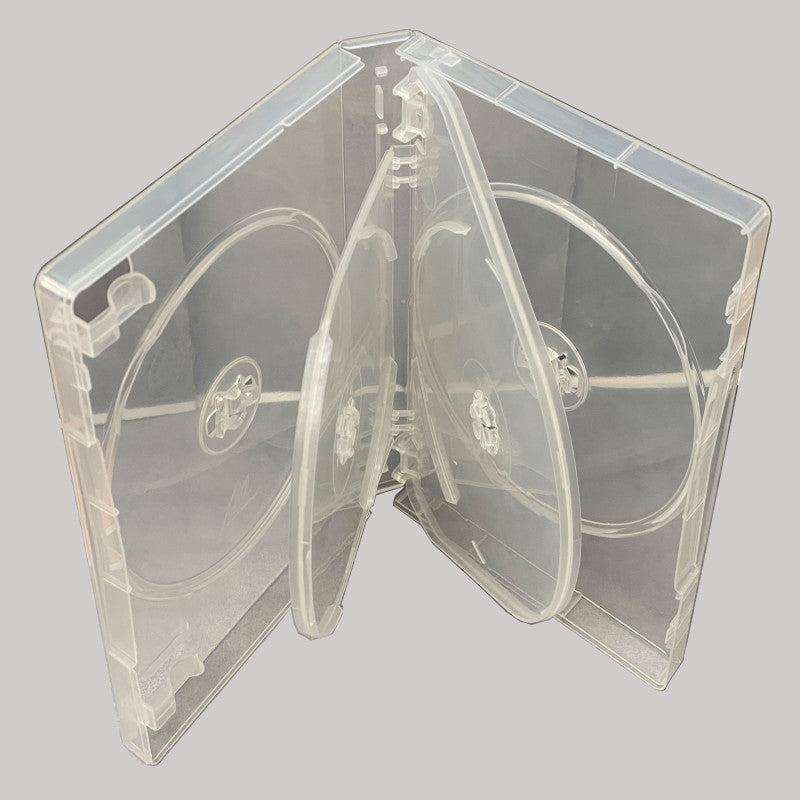 5 Way DVD Case Clear - 27mm Spine - 25 pcs - Games Cases - Vision warehouse