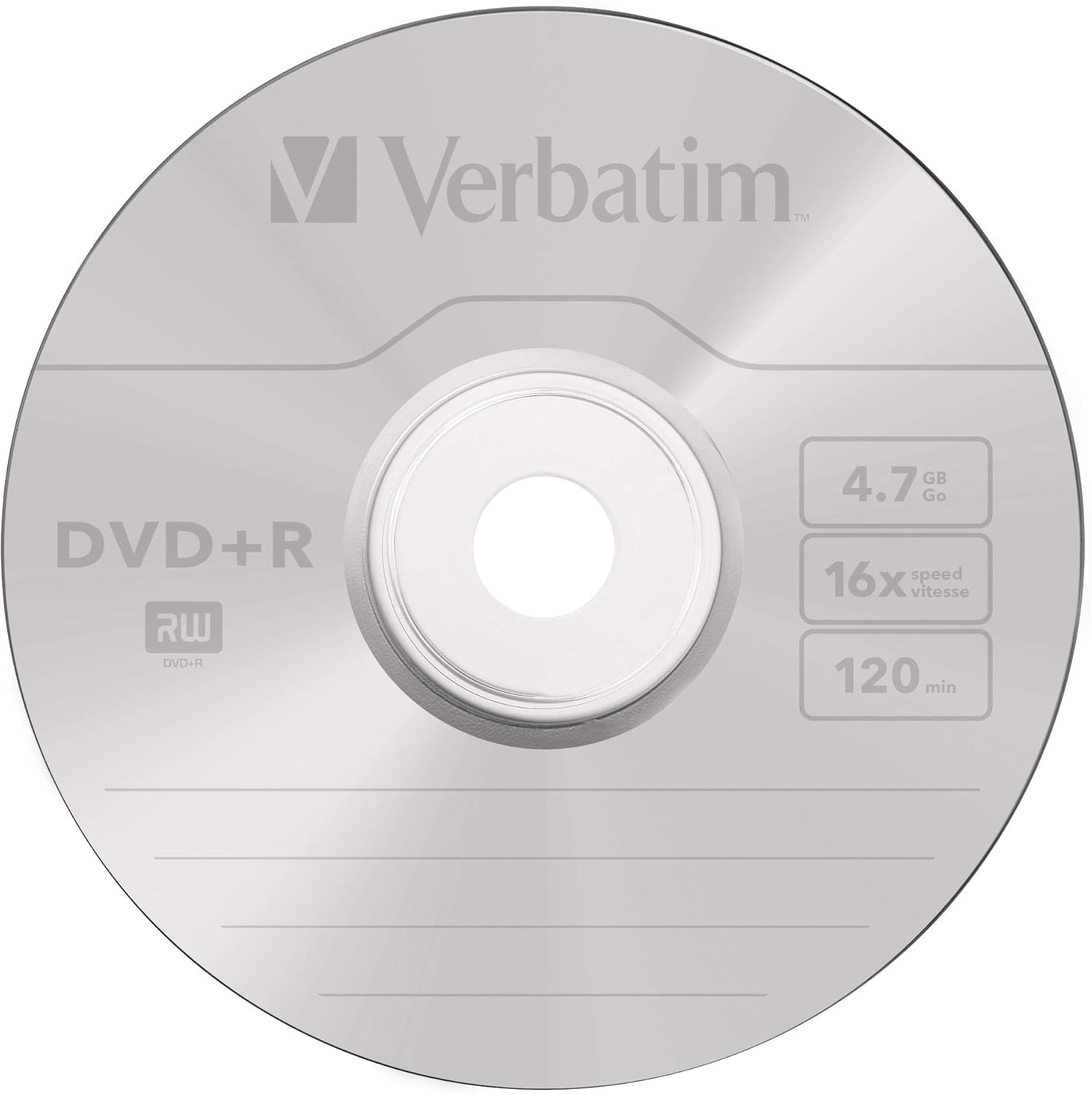 Verbatim 43550 4.7GB 16x DVD+R Matt Silver - 50 Pack Spindle - Games Cases - Vision warehouse