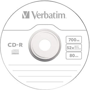 Verbatim CD-R Extra Protection 700MB CD Blanks - Ideal for Photo and Video Recording - Compatible with Any Conventional CD Drive - Pack of 10 Spindle - Games Cases - Vision warehouse