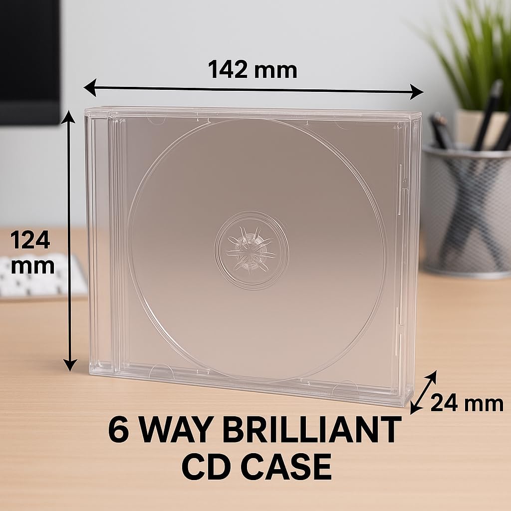 6 Way Brilliant Multi Cd Case - 24mm Spine - Games Cases - Vision warehouse