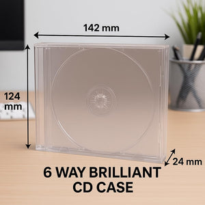 6 Way Brilliant Multi Cd Case - 24mm Spine - Games Cases - Vision warehouse