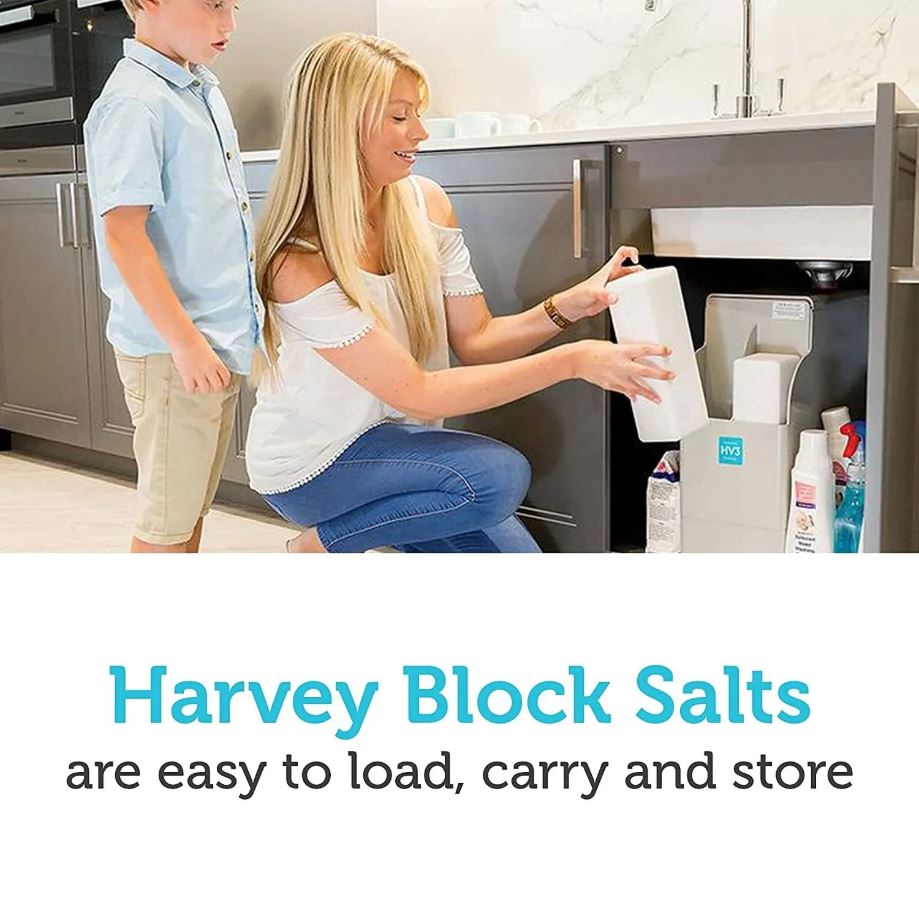 6 Salt Blocks for Water Softeners | Original Pure Grade A Food Quality Salt | 3 Bags, Securely Boxed | Each Bag Contains 2 Blocks | Efficient Softening Solution - Each block 4kgs - Games Cases - Vision warehouse