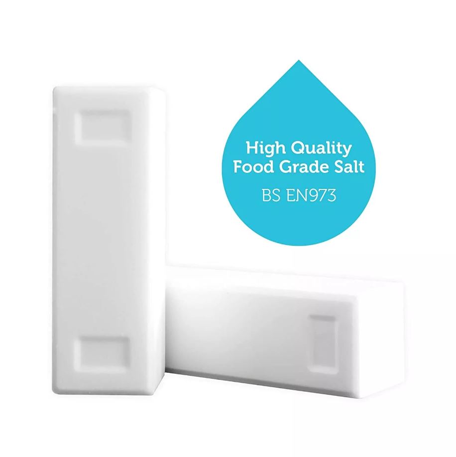 6 Salt Blocks for Water Softeners | Original Pure Grade A Food Quality Salt | 3 Bags, Securely Boxed | Each Bag Contains 2 Blocks | Efficient Softening Solution - Each block 4kgs - Games Cases - Vision warehouse